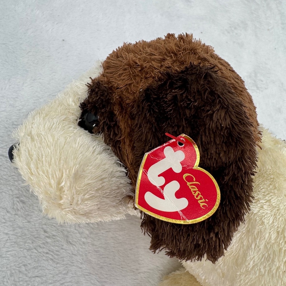 Vtg Ty Classic Rescue St Bernard Dog Plush Stuffed Animal 2000 Tagged 14" Tysilk